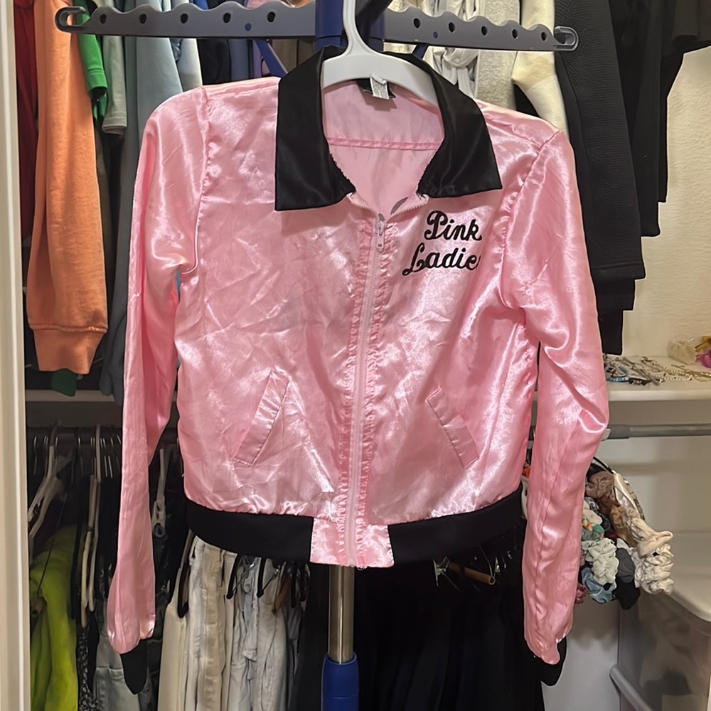 Grease Pink Ladies Child Costume Jacket Mild Fraying Exact Size Unavailable